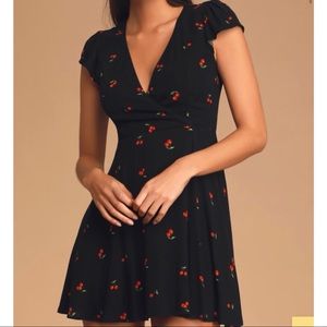 Lulu’s Best Day Ever Cherry Print Skater Dress
